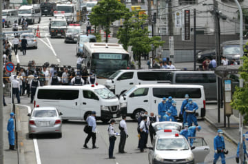 川崎殺傷事件の現場（2019年5月、時事）