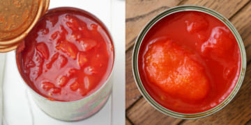 ホールトマト（右）とカットトマトの違いとは？