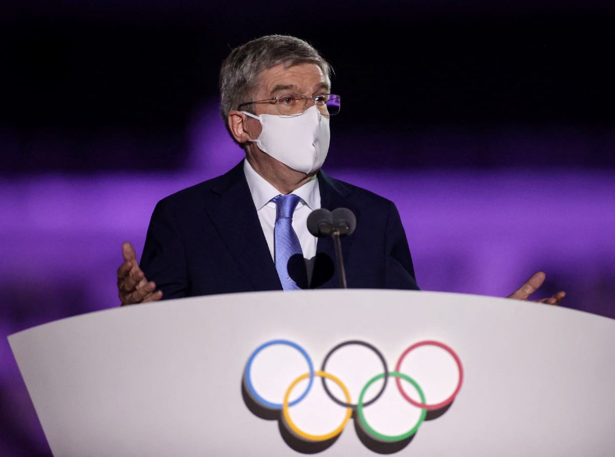 IOCのバッハ会長（2021年7月、AFP＝時事）