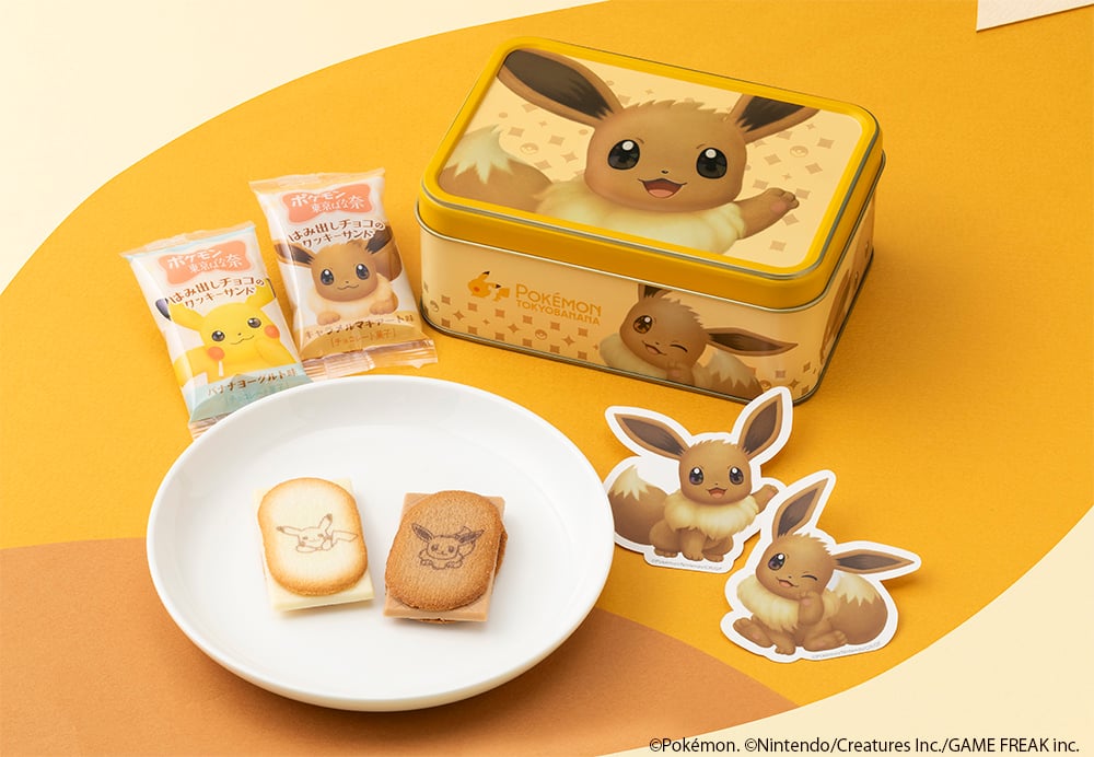 「ポケモン東京ばな奈　はみ出しチョコのクッキーサンド　スペシャル缶（イーブイ）」