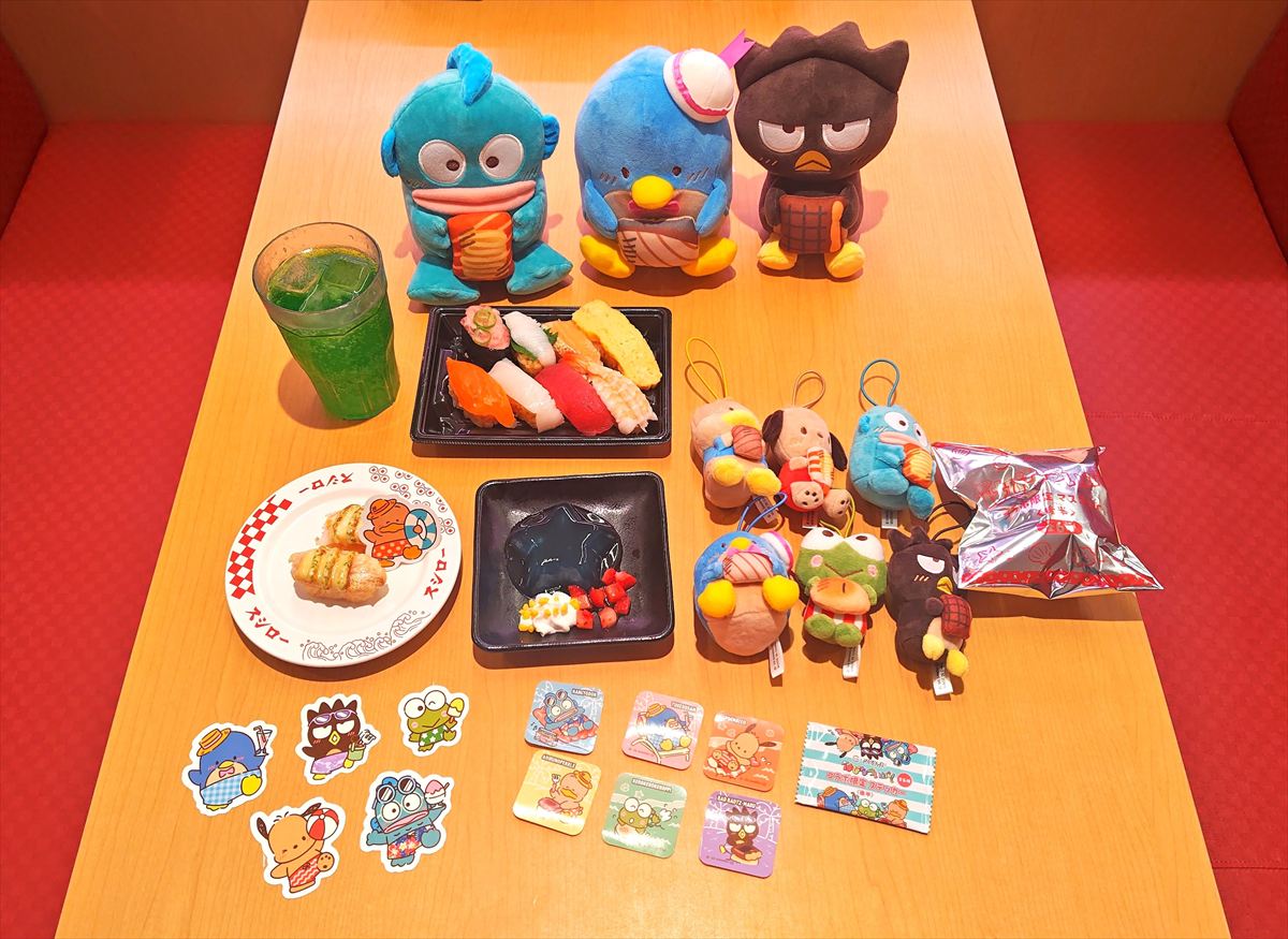 スシロー「はぴだんぶい」コラボ、前半のメニュー＆グッズ