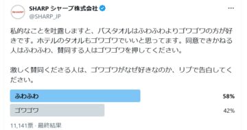 シャープの公式Xアカウントより
