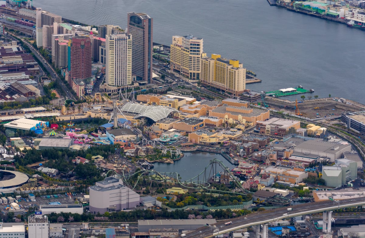 「ユニバーサル・スタジオ・ジャパン（USJ）」（2025年4月、時事通信フォト）