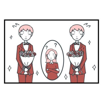漫画「二者択一補助」のカット（ヒバライバイトさん提供）