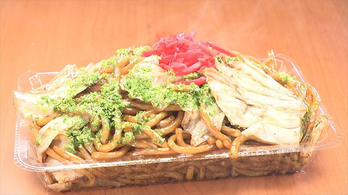 9月9日放送の「ヒューマングルメンタリー　オモウマい店」に登場する「焼きそば」（中京テレビ提供）