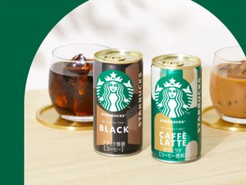 「スターバックス MY COFFEE TIME」シリーズのブラック（左）とカフェラテ