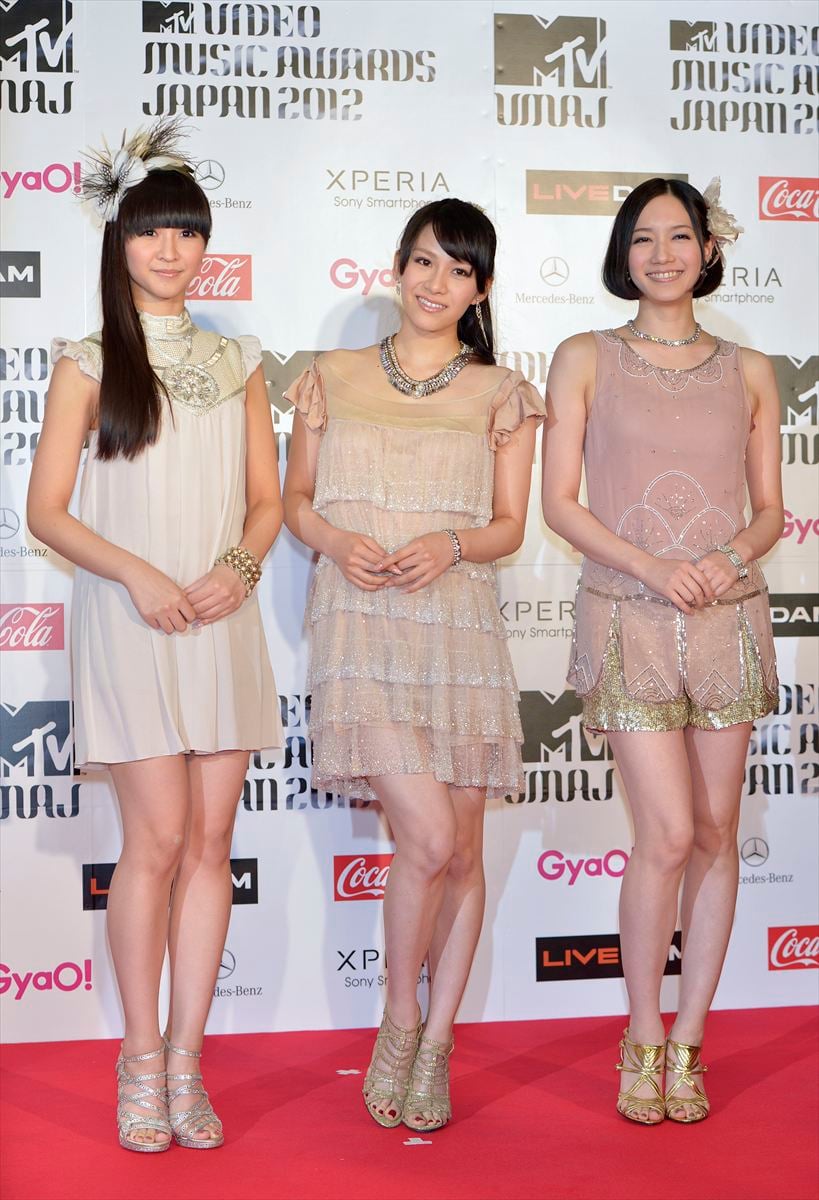 Perfume（2012年6月撮影、時事通信フォト）