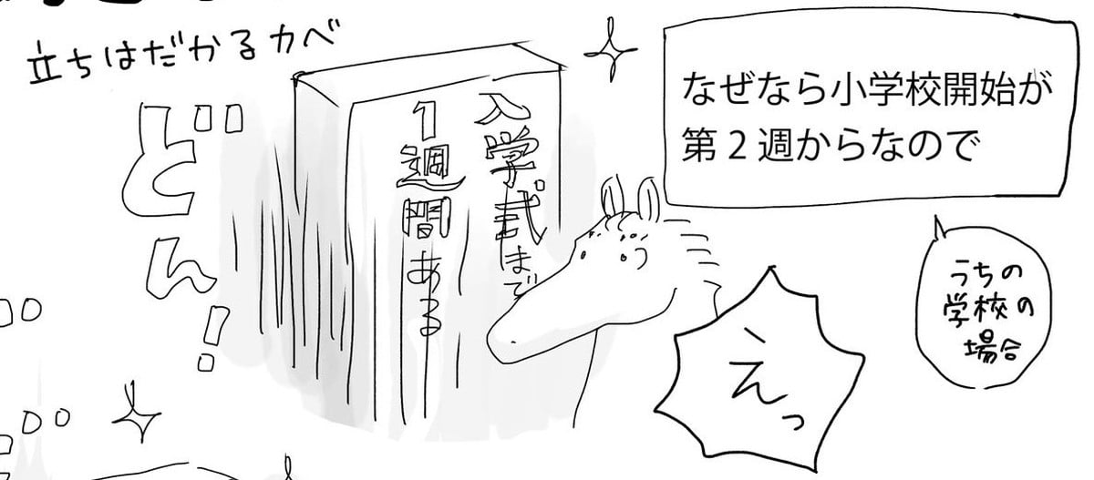 小学1年の壁を感じた出来事を描いた漫画のカット（わだちさん提供）