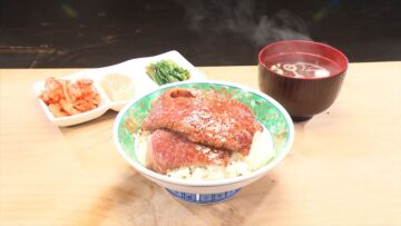 6月2日放送の「ヒューマングルメンタリー オモウマい店」に登場する「常陸牛焼肉定食」(中京テレビ提供)