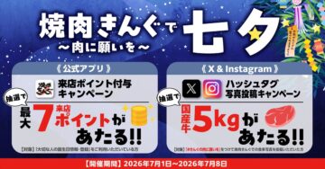 「焼肉きんぐで七夕~肉に願いを~」のキービジュアル