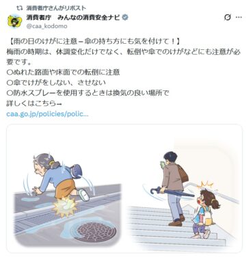 消費者庁の公式Xアカウントより