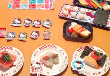 スシローとハローキティのコラボグッズ