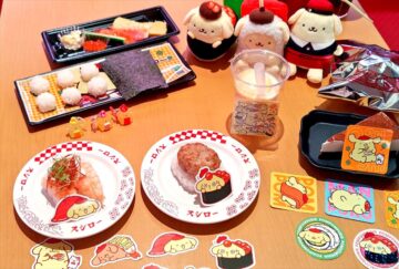スシローと「ポムポムプリン」のコラボメニューやグッズ